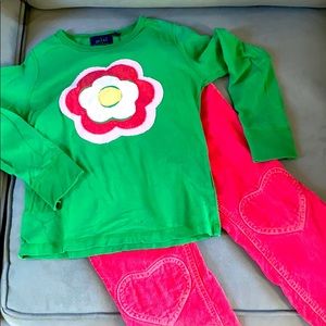 Mini boden set corduroy pants and tee 5-6y
